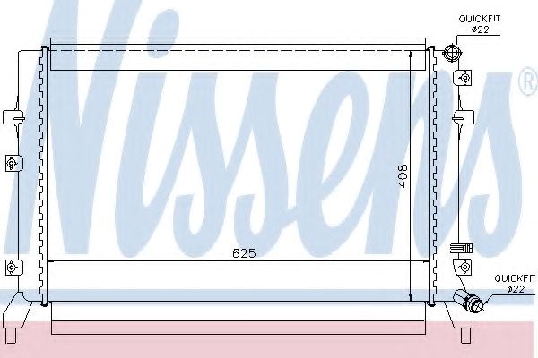 Радиатор системы охлаждения двигателя 65294 NISSENS