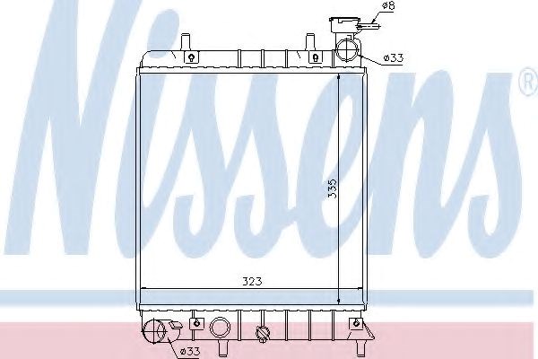 Радиатор охлаждения 67022 NISSENS