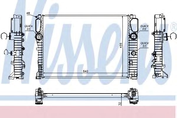 Радиатор 67102A NISSENS