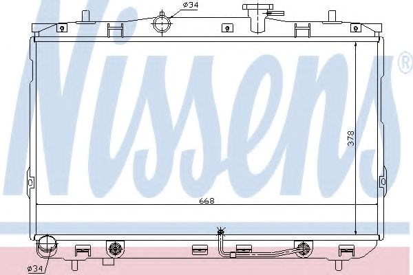 Nissens hyundai радіатор охолодження двиг. coupe 2.0 01- 67489