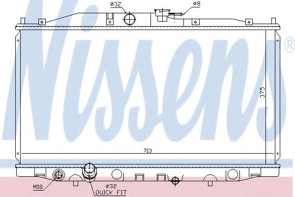 Радиатор основной 68604 NISSENS