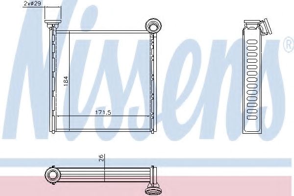 Радиатор отопителя 71162 NISSENS