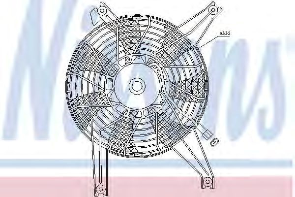 Nissens mitsubishi вентилятор охолодження pajero ii 3.2 00-, pajero iii 2.5 00-, 3.2 00-, 3.5 00- 85383
