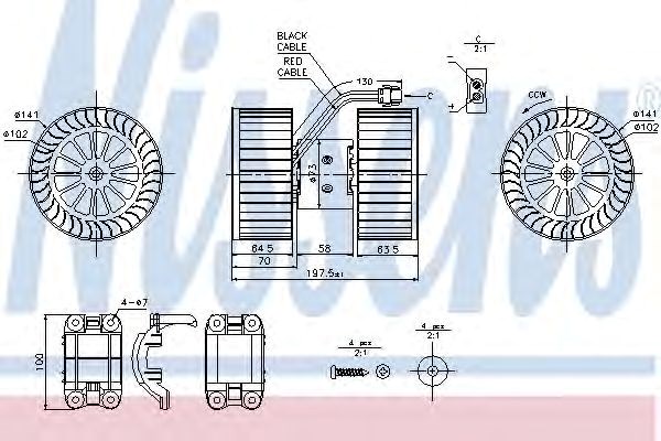 Отопителя салона 87115 NISSENS