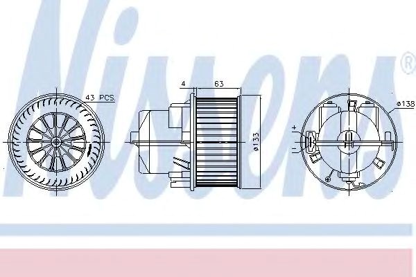 Электромотор печки 87223 NISSENS