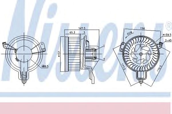 Вентилятор печки 87259 NISSENS