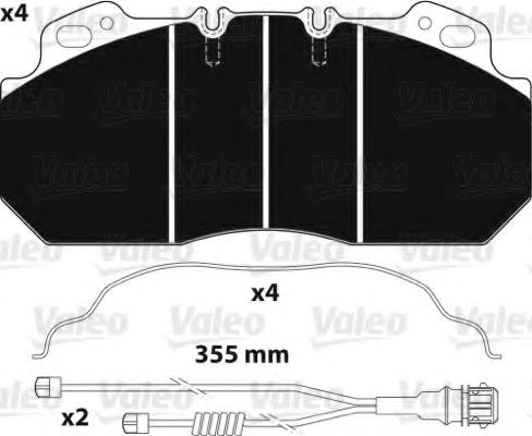 Передние тормозные колодки 882217 VALEO