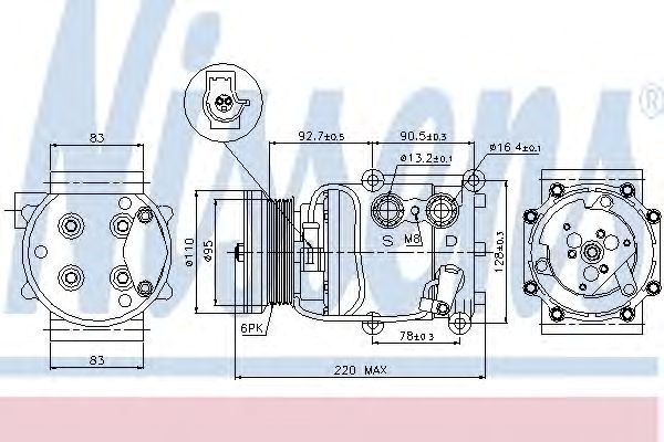 Компрессор климатической установки 89071 NISSENS