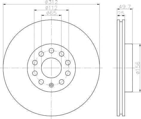 Ротор тормозной 8DD355109521 HELLA