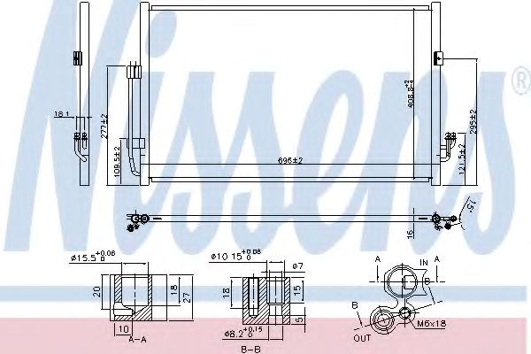 Конденсатор системы охлаждения 940556 NISSENS