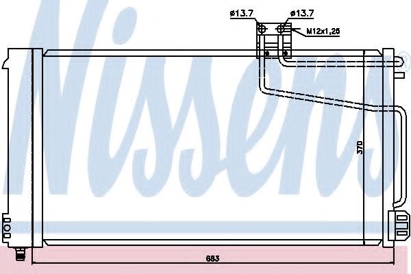 Nissens db радіатор кондиціонера (конденсатор) з осушувачем w203 00- 94544