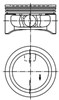 Поршня на 1 цилиндр, STD 94912600 KOLBENSCHMIDT