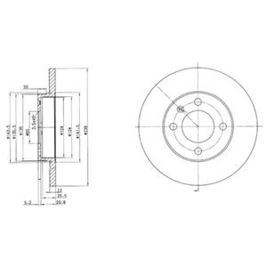 Диск тормозной передний BG2116 DELPHI