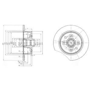 Задний дисковый тормоз BG2571 DELPHI