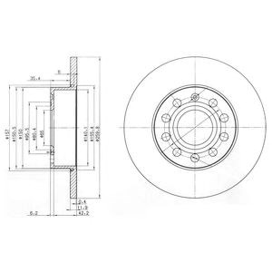 Диск тормозной задний BG3890C DELPHI