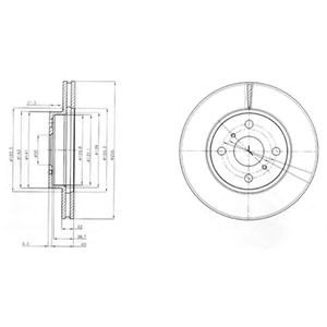 Диск тормозной передний BG4053 DELPHI