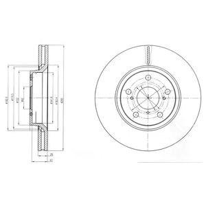 Диск тормозной передний BG4236C DELPHI