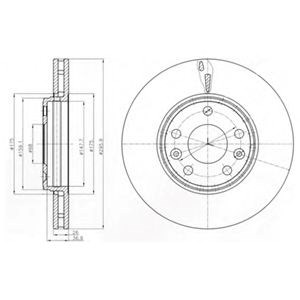 Передний тормозной диск BG4264 DELPHI