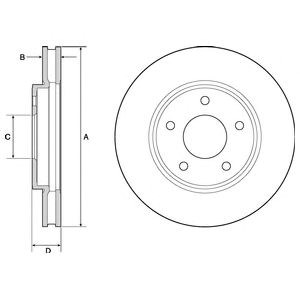 Диск тормозной передний BG4678C DELPHI
