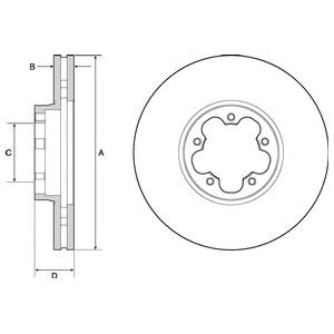 Передний тормозной диск BG9142C DELPHI