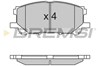 Колодки тормозные дисковые комплект BP3168 BREMSI