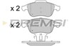 Колодки тормозные передние дисковые BP3431 BREMSI