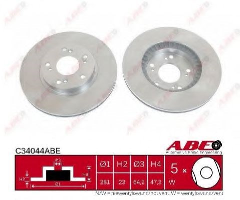 Тормоз дисковый передний C34044ABE ABE
