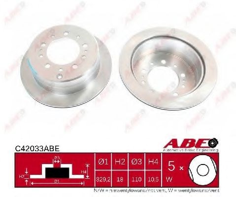Диск тормозной задний C42033ABE ABE