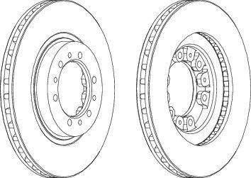 Передний тормозной диск DDF1109 FERODO