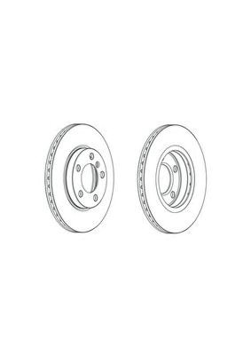 Диск тормозной передний DDF2122C FERODO