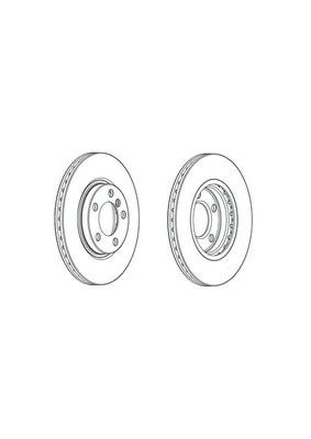 Диск тормозной передний DDF2125C FERODO