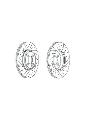 Диск тормозной передний DDF2126C FERODO
