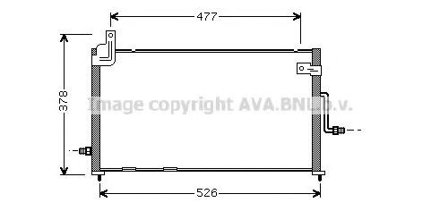 Радиатор кондиционера DW5044 AVA