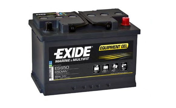Акумулятор 56аh(650wh)-12v exide equipment gel (278х175х190),r,en460 гелевий