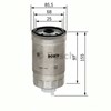 Фильтр тонкой очистки топлива F026402048 BOSCH