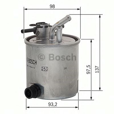 Bosch n2059 фільтр паливний nissan x-trail 2,2dt -07. patrol gr 3,0dci 07-. F 026 402 059