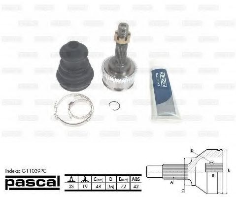 Граната колесная G11039PC PASCAL