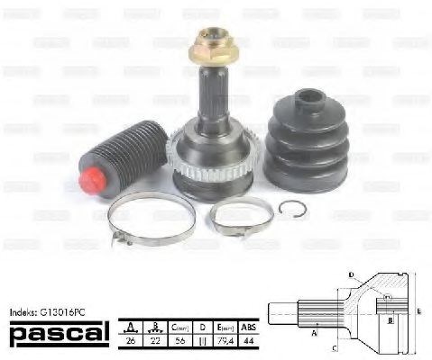 Внешняя граната G13016PC PASCAL