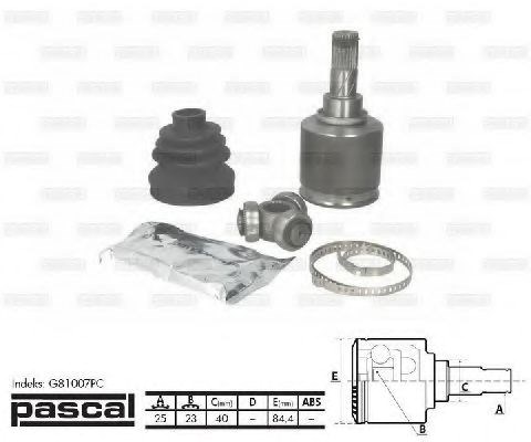 ШРУС внутренний передний правый G81007PC PASCAL