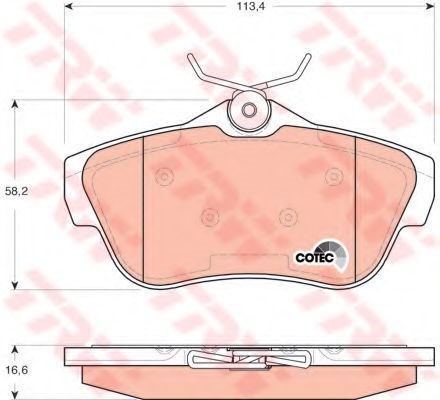 Колодки на тормоз задний дисковый GDB1740 TRW