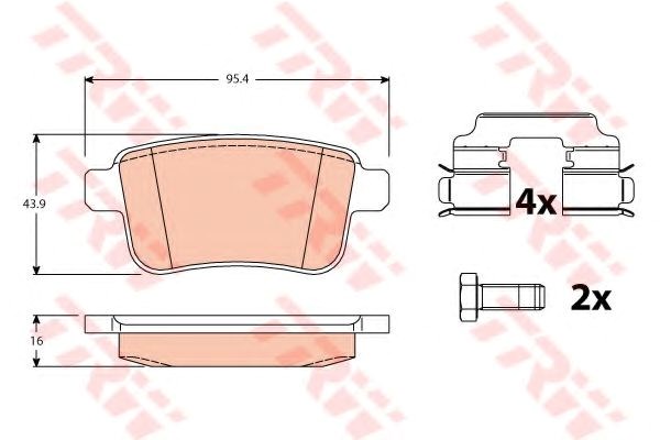 Колодки дисковые  GDB1786 TRW