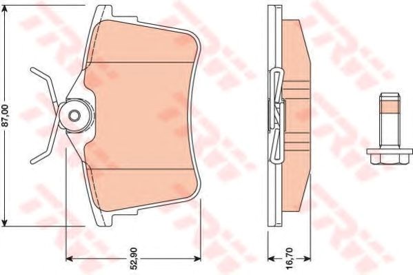 Колодки тормозные дисковые комплект GDB1799 TRW