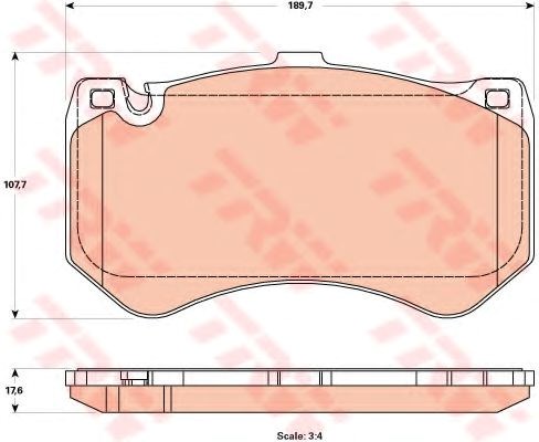 Тормозные колодки GDB1907 TRW