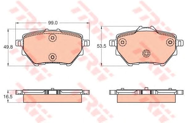 Колодки дисковые  GDB2036 TRW