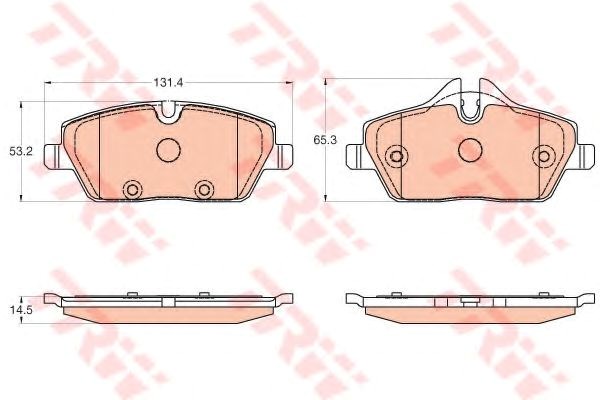 Колодки тормозные GDB2038 TRW