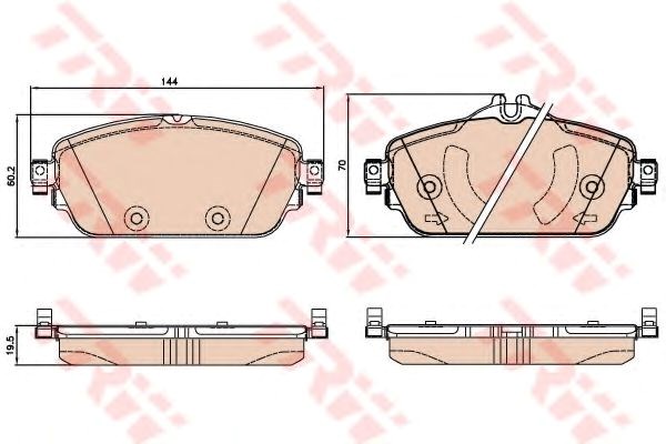 Колодки GDB2070 TRW