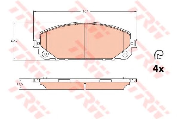 Колодки передние GDB2094 TRW