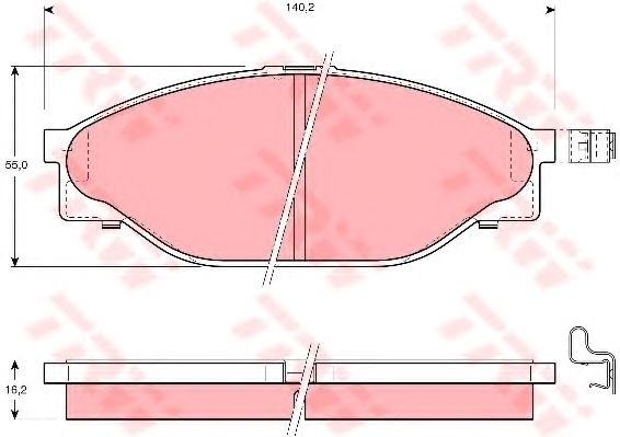 Колодки передние GDB3109 TRW