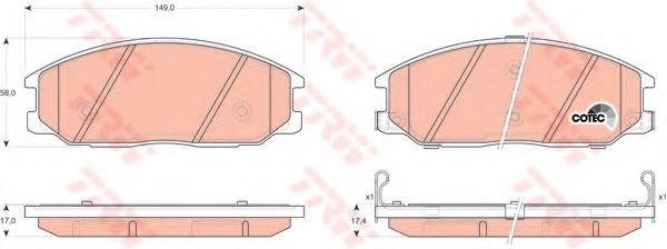 Тормозные колодки GDB3297 TRW