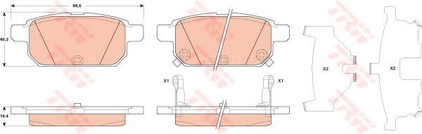 Задние колодки GDB3529 TRW